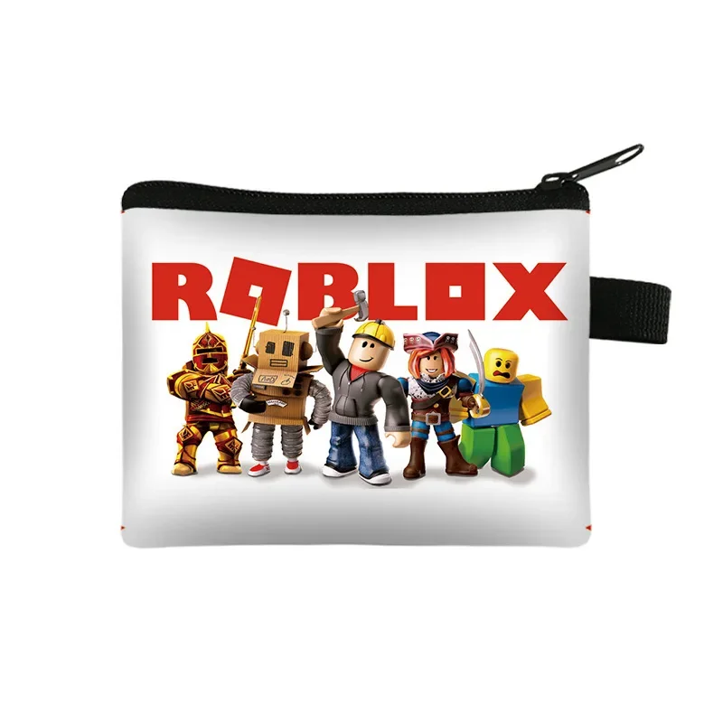 New Robloxs Coin Purse Wallet Kawaii Cartoon Anime Portable Money Coin Storage Bag Cute Mini Card Purses Key Organiser Gifts