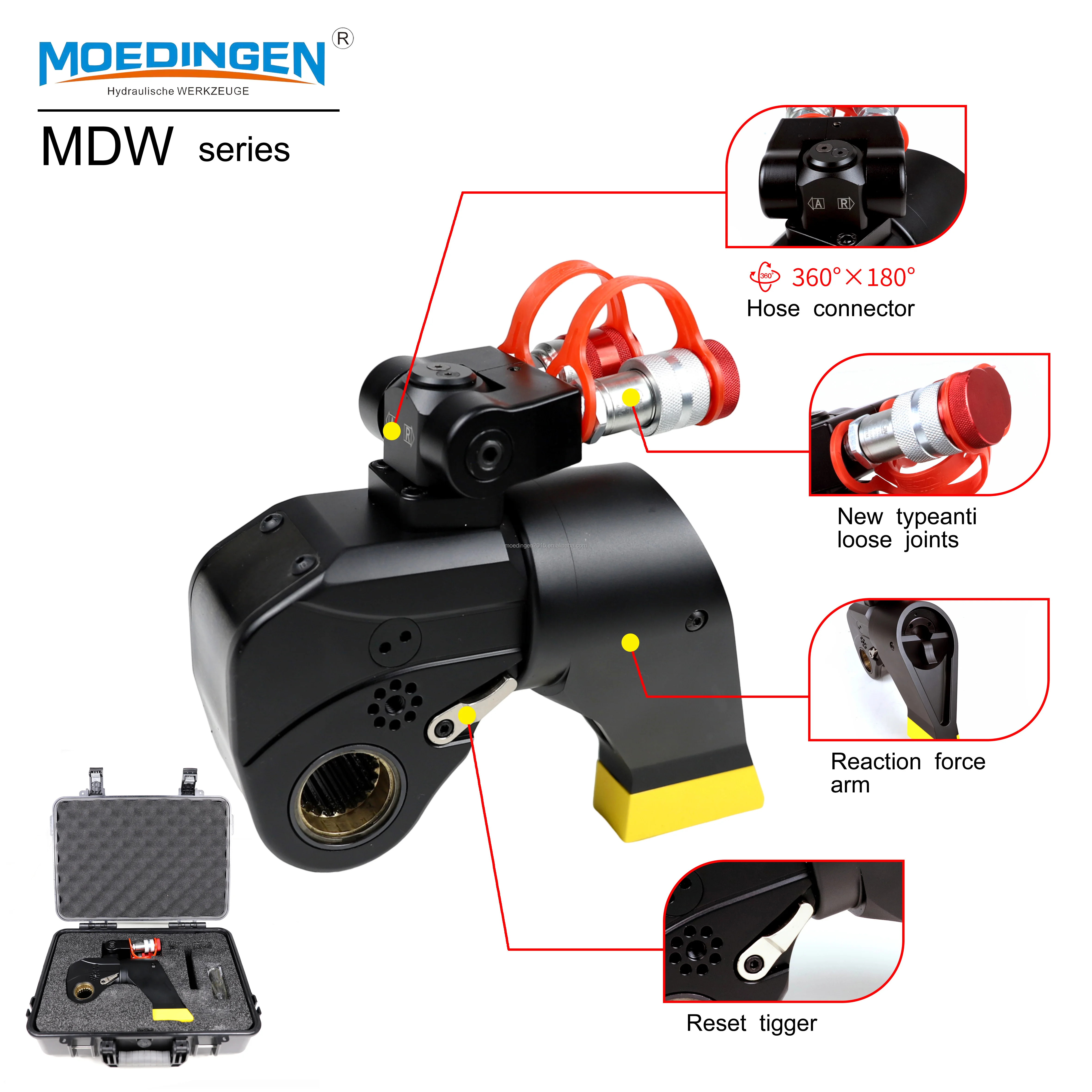 MDW-5 (7528NM )CE ISO Anti Corrosion Alloy Driven square Drive Hydraulic Torque Wrench Other Hydraulic Tools
