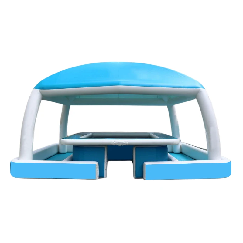 

Large Floating Water Tent Sports Style Inflatable Party Island for Water Park Newly