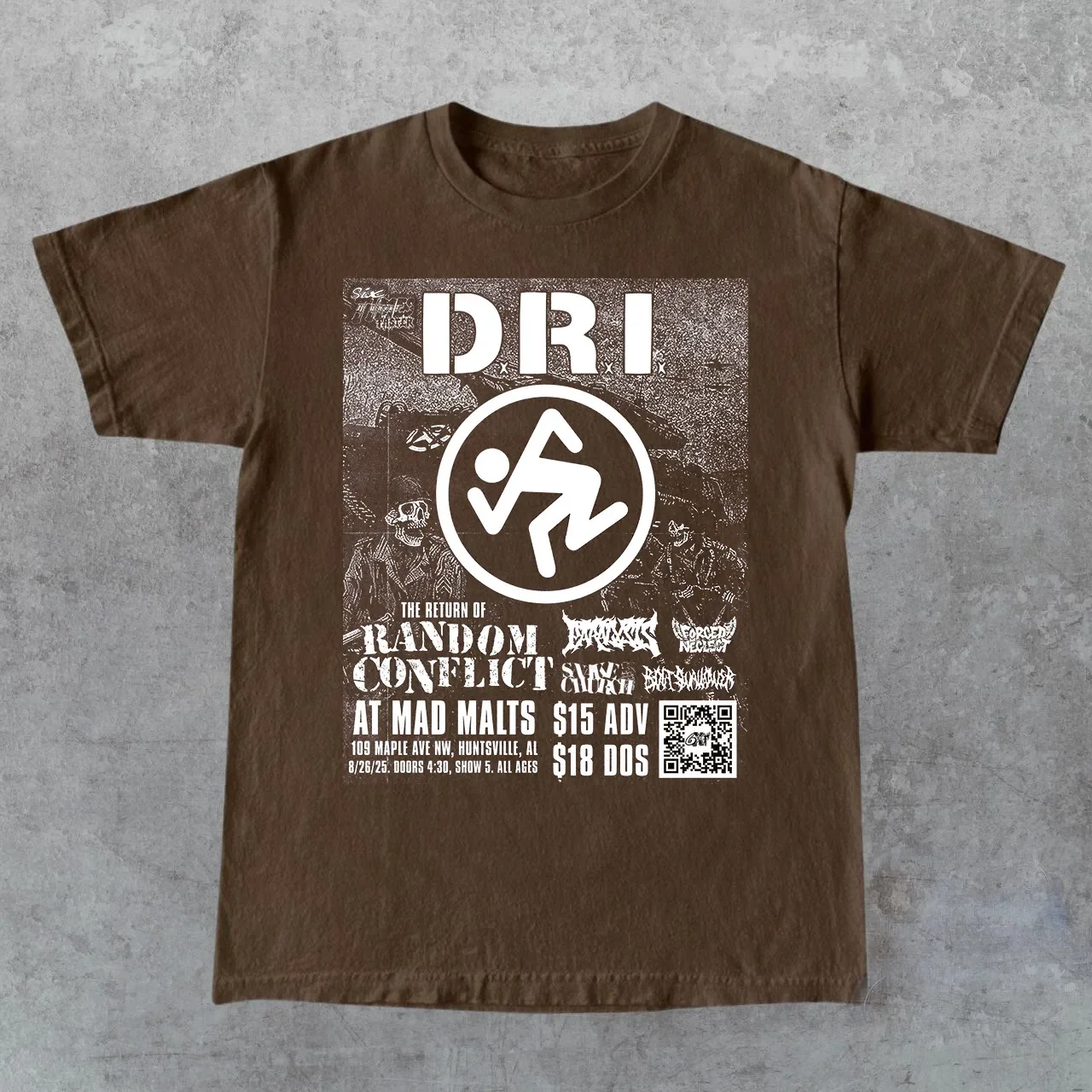 Dirty Rotten Imbeciles Live At Mad Malts T Shirt Full Size S-5XL