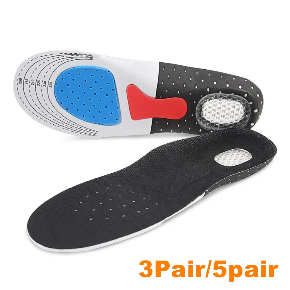 Orthopedic Insoles for Man Women Memory Foam Cushion Gel Insole Silicone Arch Support Pads Sport Shoe Pad Soft Running Insert
