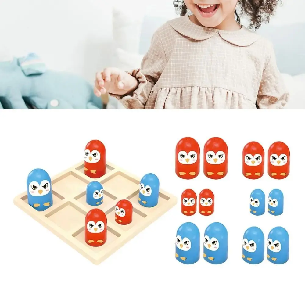 2 Players Tic Tac Toe Board Game Interactive Educational Big Eat Small Gobble Board Toys Parent-Child Montessori