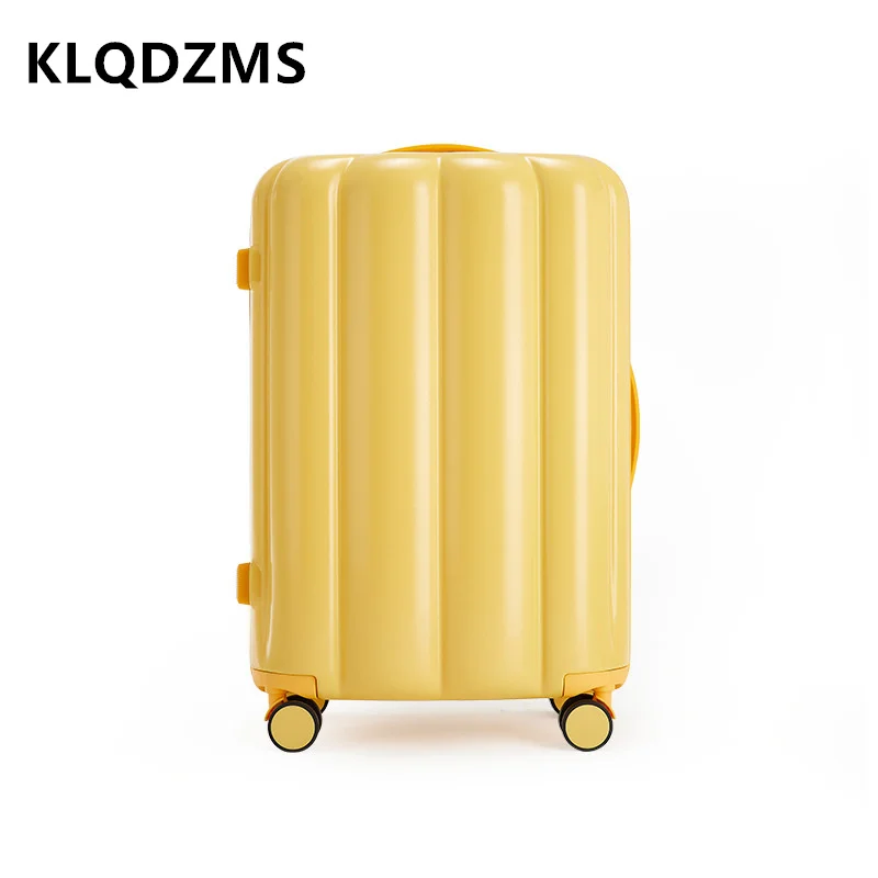 

KLQDZMS 20"24"26 Inch High-quality Suitcase Large-capacity Trolley Case Silent Boarding Box Ladies with Wheels Rolling Luggage