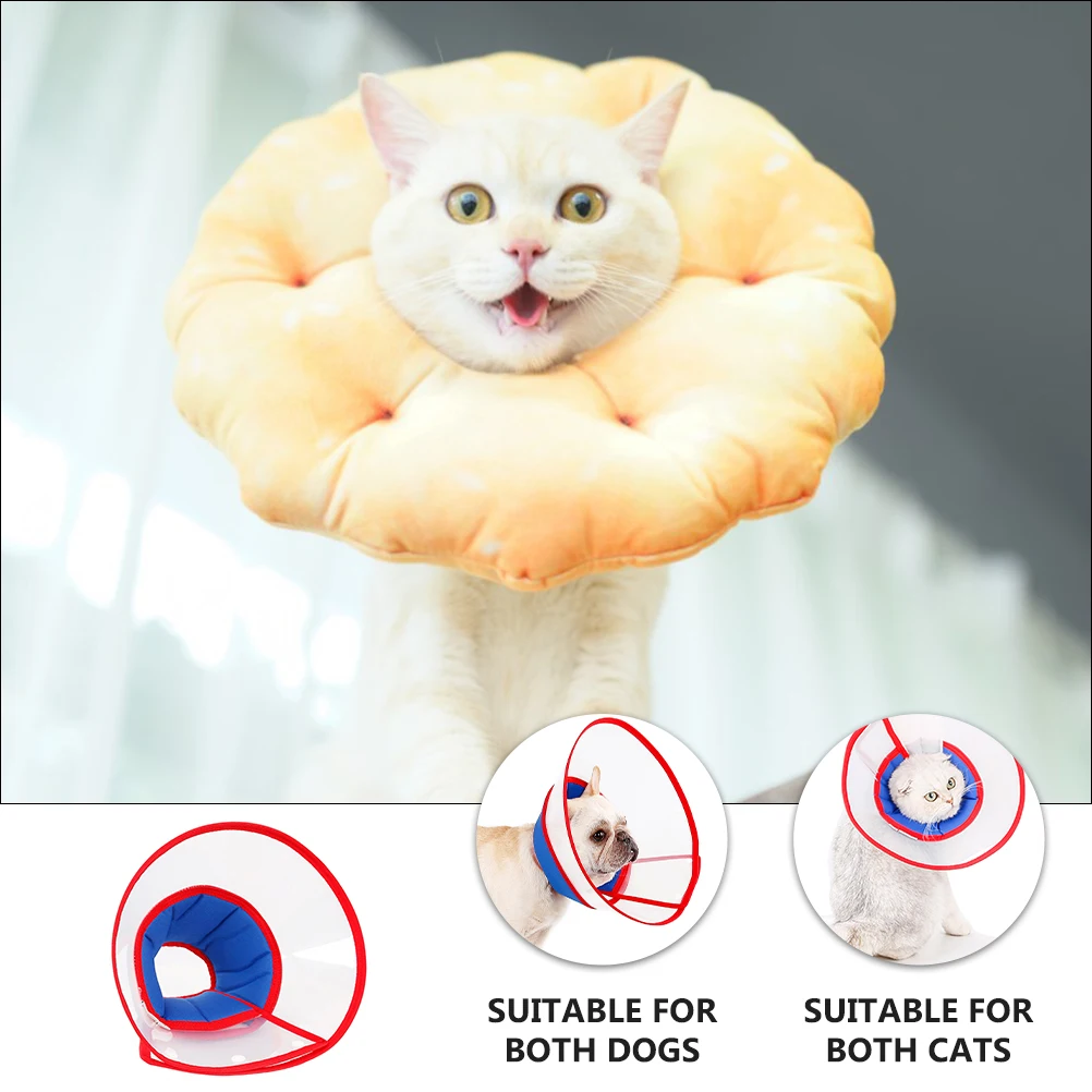 

Pet Dog Puppy Recovery Collar Adjustable Lightweight Neck Cone Collar Protective for Wounds Scratch Prevention