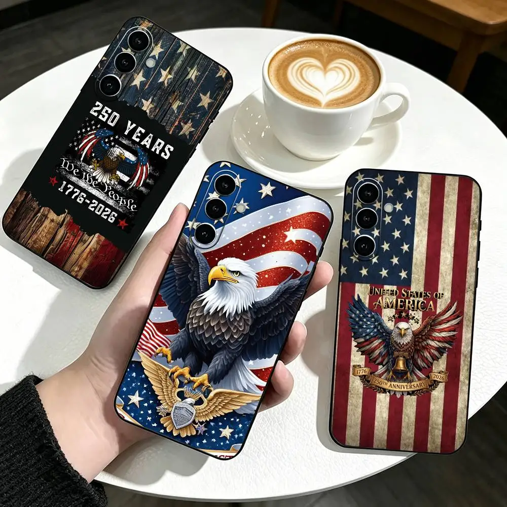 American Bald Eagle Fashion   Phone Case For Samsung Galaxy A73,A72,A71,A70,A53,A52,A51,Soft Silicone Black Cover