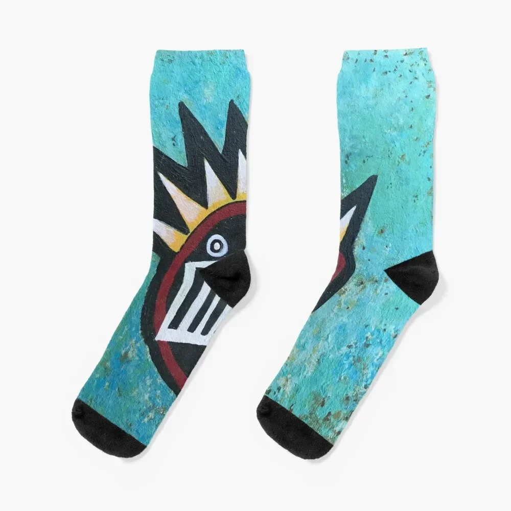 Boognish on Turquoise Socks happy Antiskid soccer Men Socks Luxury Brand Women's