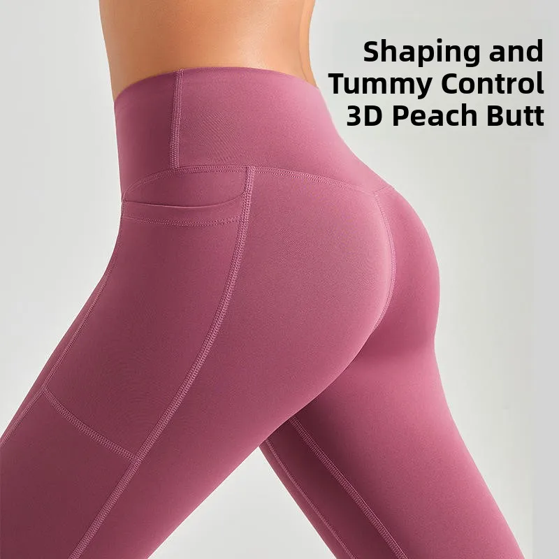 

Брюки для йоги с высокой талией, женская уличная одежда, подтягивающие ягодицы, высокоэластичные спортивные брюки из коровьей кожи для пилатеса, длинные брюки...