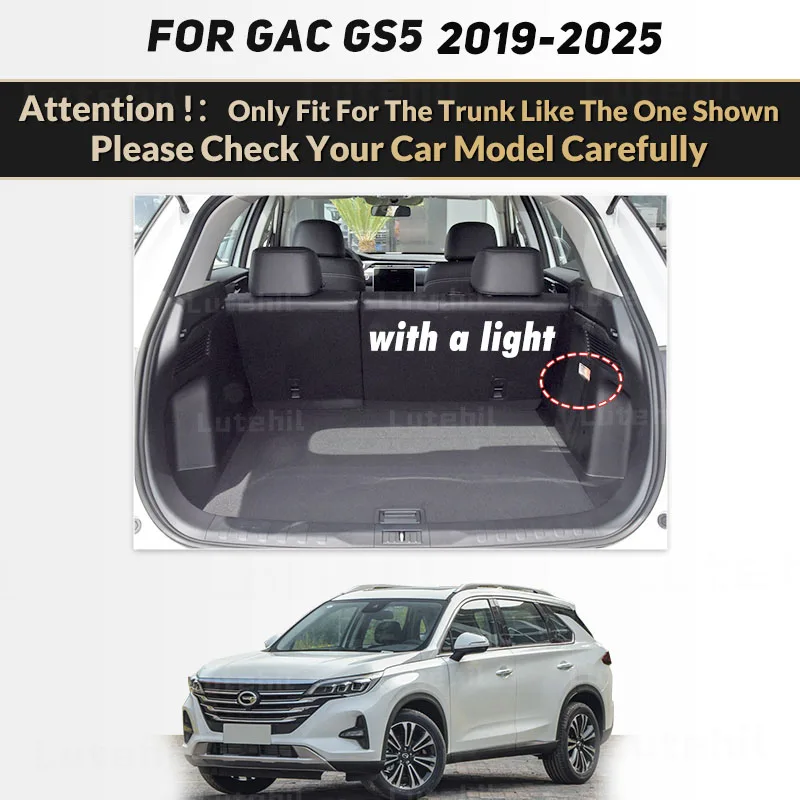 Tormind For GAC GS5 2019-2025 24 23 22 21 Car Trunk Mats Carpet Cargo Liner Car Backrest Pad Interior Accessories Protector