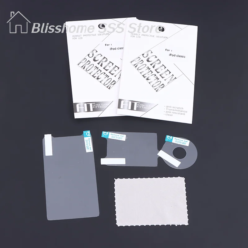 【S】1/2/3Set Clear Protector Film For IPod Classic 6th 7th 80GB 120GB 160GB Protective Film(Screen + Turntable + Back C -