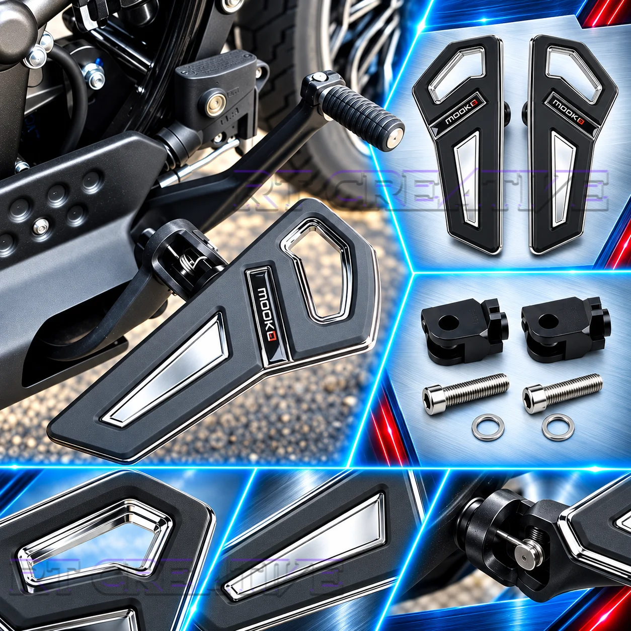 Motorcycle Enlarged Anti-slip Foot Pedals Widened Footrest For VOGE CU525 CU-525 525CU Cruise Modification