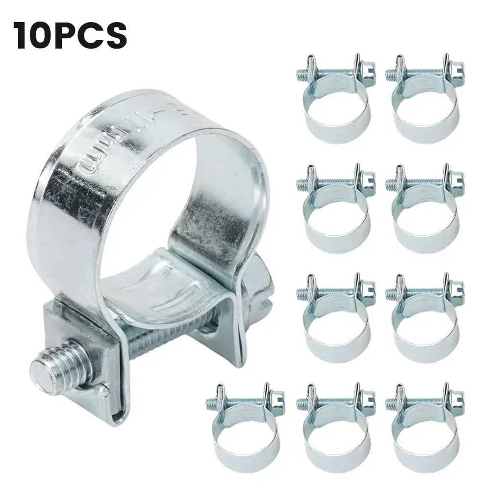 10PCS Hose Clips Fuel Line Jubilee Clamp Diesel Petrol Pipe Coolant Radiator Tube Clamp Carbon Steel Fastener Household Tools