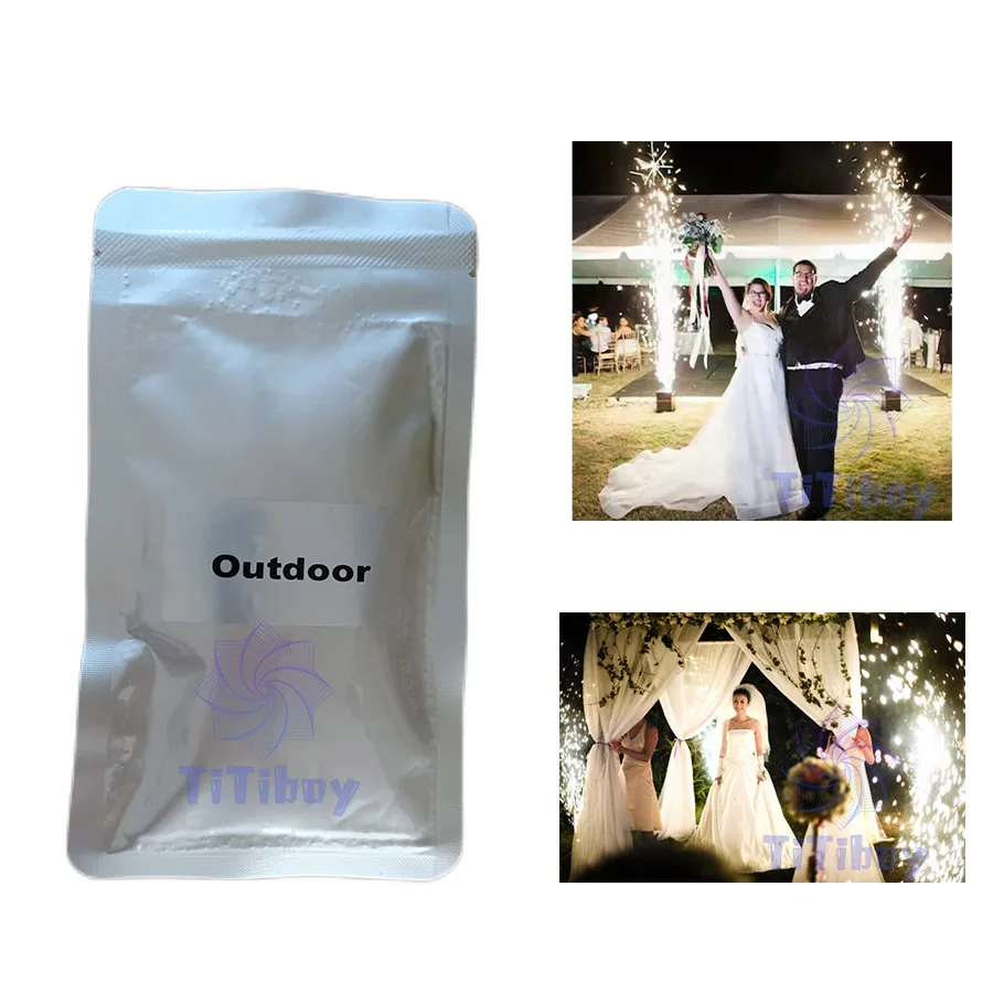 8 bags Factory Sell Indoor Outdoor Wedding Stage 200g/100g Ti Spark Powder Titanium Metal Powder for Sparkler Machine