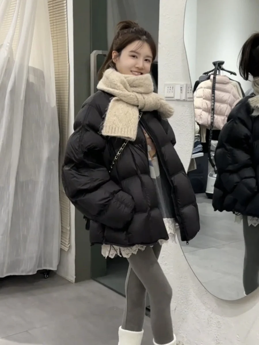 

Женская зимняя утепленная парка без пуговиц, с сетчатой стежкой цвета шампань, без капюшона, с воротником-стойкой, комфортная, в стиле «бабушкин вяз», высококачественная, утепленная.