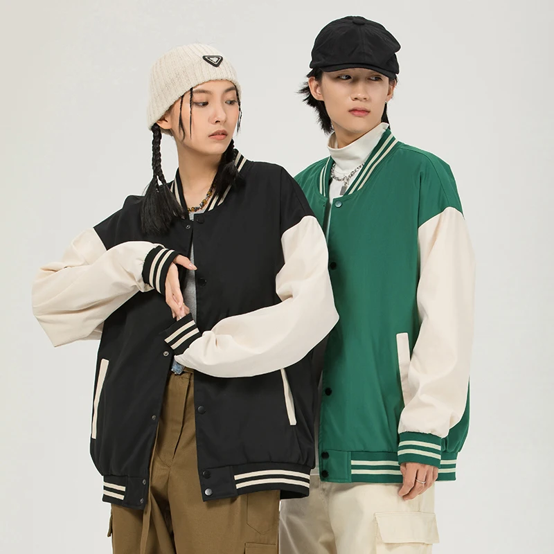 Y2k giacca da Baseball oversize donna autunno inverno College uniforme cappotto coreano moda Streetwear giacche verdi cappotto allentato femminile