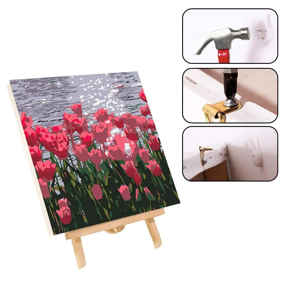 DIY Digital Oil Painting For Rose Flower Hand Painted Oil Painting Coloring by Numbers Acrylic Drawing Modern Wall Home Decor