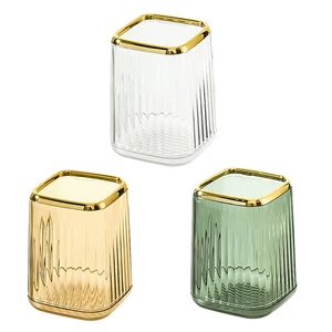 منظمو ماكياج فاخرة سطح المكتب فرشاة تخزين مستحضرات التجميل مكتب صندوق القلم حالة فرش المكياج منظم أحمر الشفاه حامل متفرقات أفضل 10 مبيعا فاخرة يمكن التخلص منها - No8