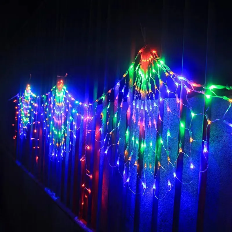 3m-3pcs-peacock-screen-string-lights-outdoor-waterproof-mesh-net-led-fairy-lights-christma-wedding-new-year-decor-garland-lights