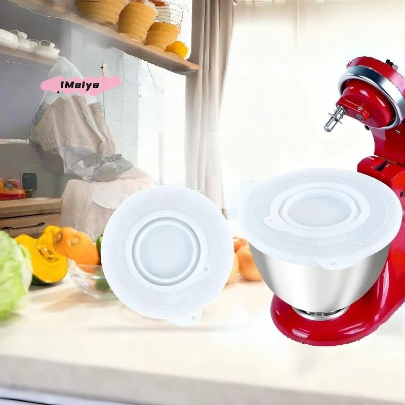 1Pc Silicone Mixer Bowl Lid Cover for 4.5-5 Quart Tilt-Head Stand Mixers - Kitchen Accessory Compatible with Most Popular Models