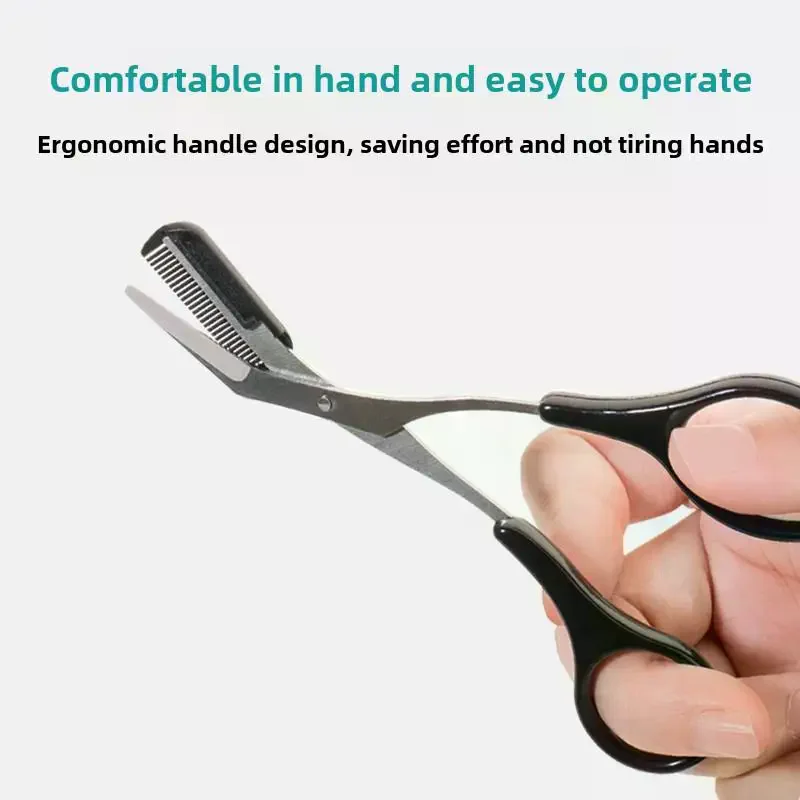 Eyebrow Trimmer Makeup Tools Stainless Steel Eyebrow Scissors With Comb Hair Removal Eyebrows Shaping Makeup Tools