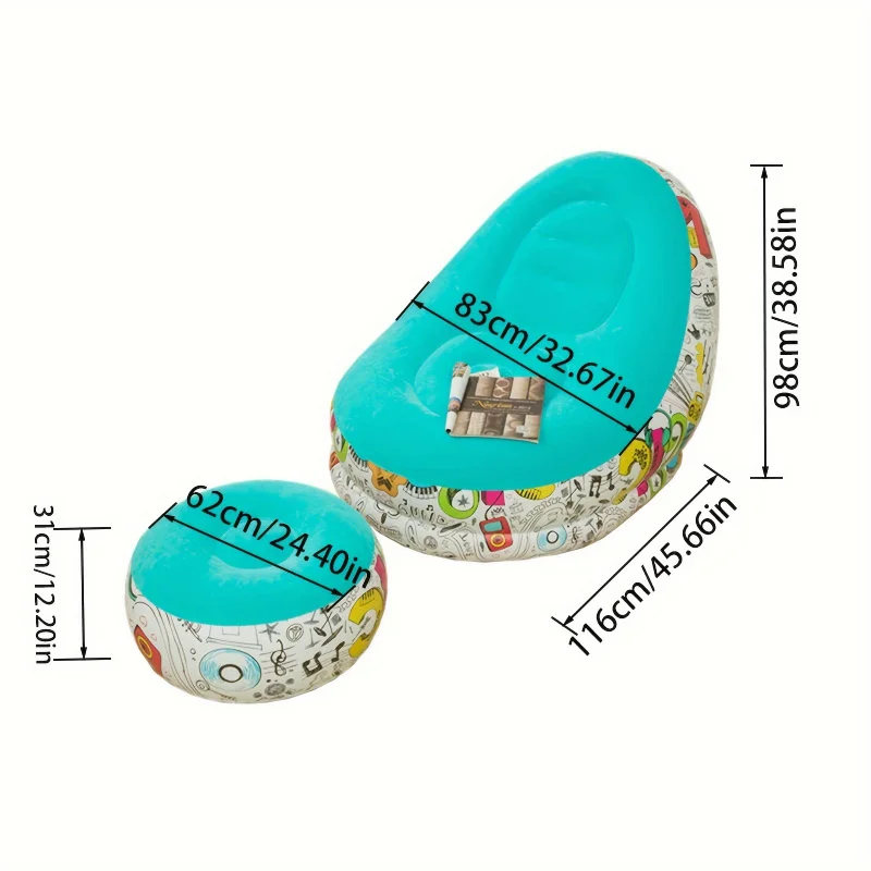 Mobili da esterno, sgabello portatile, divano gonfiabile sospeso, divano reclinabile, sedia di riposo con cuscino d'aria, mobili da campeggio,