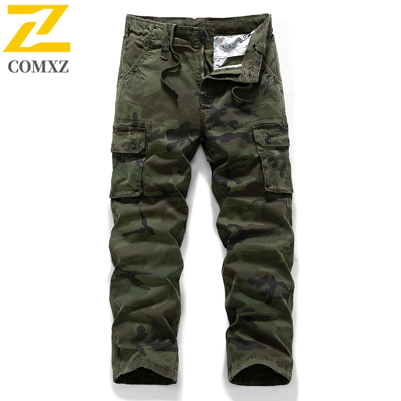 Utility Cargo Pants Men New Straight  Multi Pocket Casual Trousers Apparel Trendy Versatile Street Style Lightweight Trousers