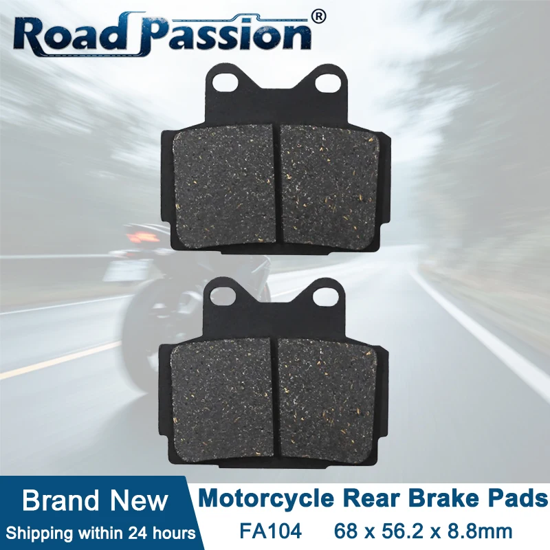 Pastilhas de freio traseiro para motocicleta, paixão de estrada, para yamaha fz 400 n rr srx 400 xjr 400 rd rzv 500 r fz fzs xj 600 fazer fz600 fzs600