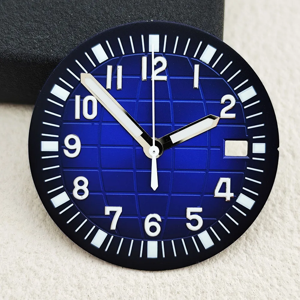 New NH35 dial, customized logo, green glowing 32mm men's watch suitable for NH35 movement watch accessories, repair tools