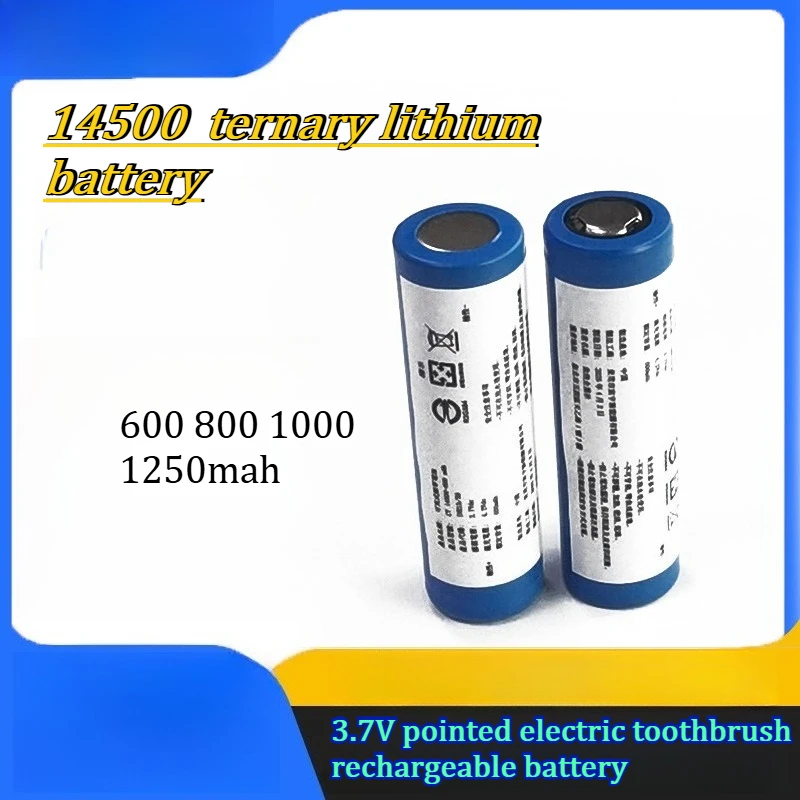 14500 Battery Capacity 600mAh 800mAh 1000mAh 3.7V Sharp Point  Electric Toothbrush Charging Long Range  Battery  Pack