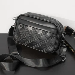 Pu Leather Men's Crossbody Bags New Square Shoulder Bag for Men Small Satchels Messenger Bag Male Black Business Sling Man Bags