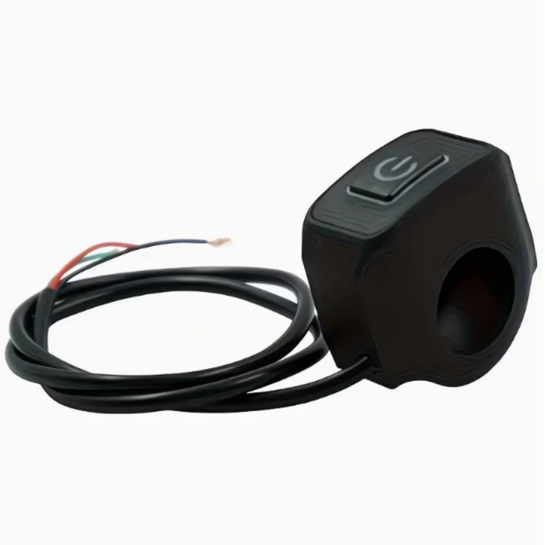 1pc Universal Motorcycle Handlebar Switch with LED Light, 1-Button ON/OFF Push Button Switch for Motorbike Scooter ATV