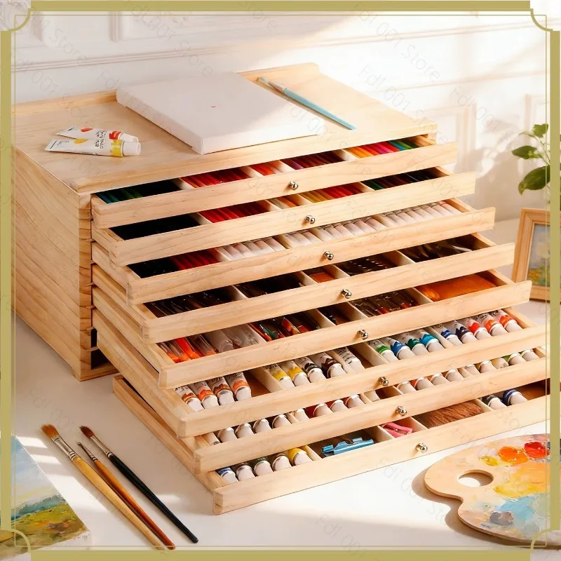 Art Multifunctional Drawer Art Storage Box Can Store Colored Pens Markers and Storage Boxes