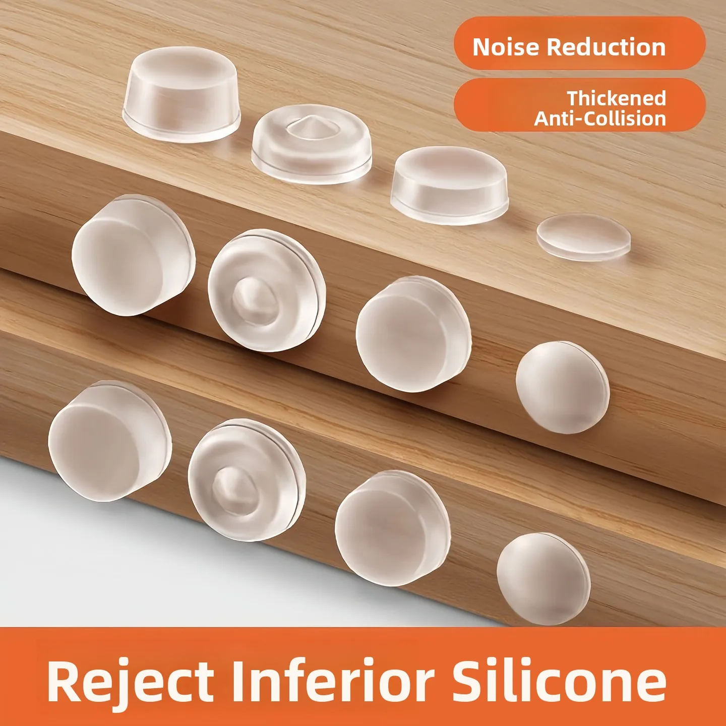 Silicone Anti-Collision Stickers Home Door Handle Pads Cabinet Door Anti-Bump Wall Stickers Fridge Collision Prevention Tools...