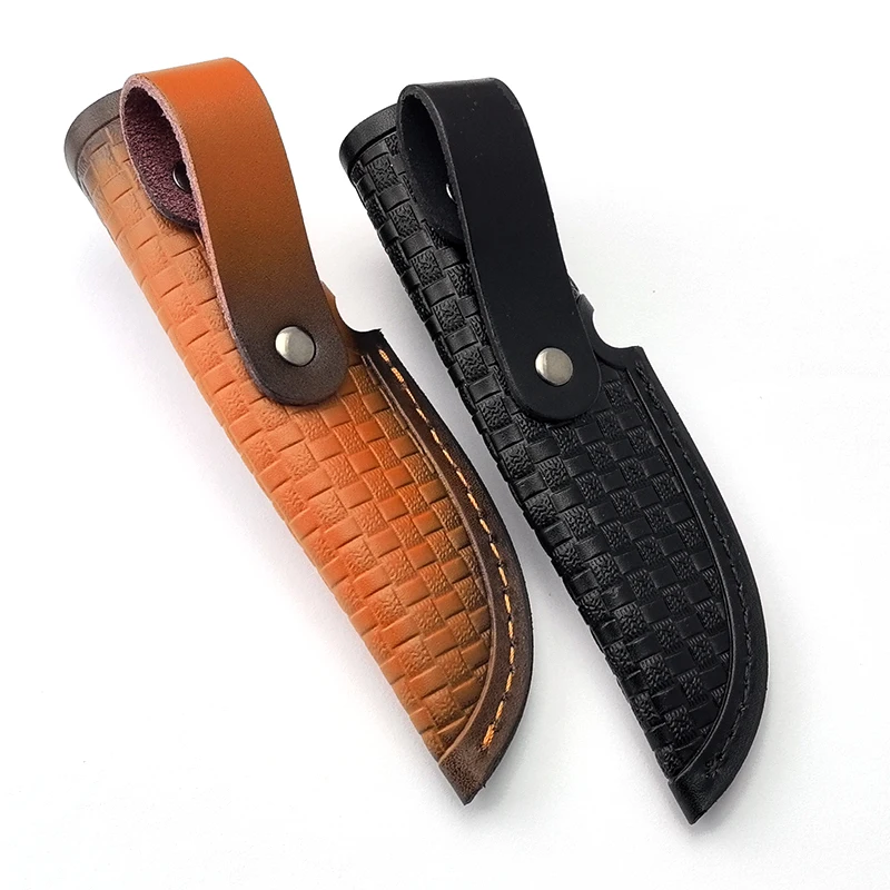 Straight Knife Case Cowhide Outdoor Knife Customized Case Storage Sheath