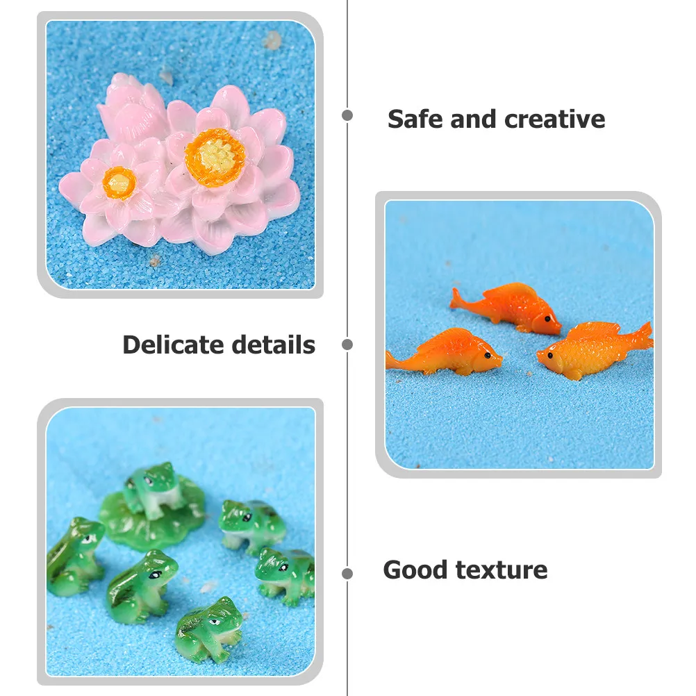 Mini Frog Garden Ornament Set – Resin Micro Landscape Decor for Terrarium, Bonsai, Moss Bottle, Desktop & Balcony