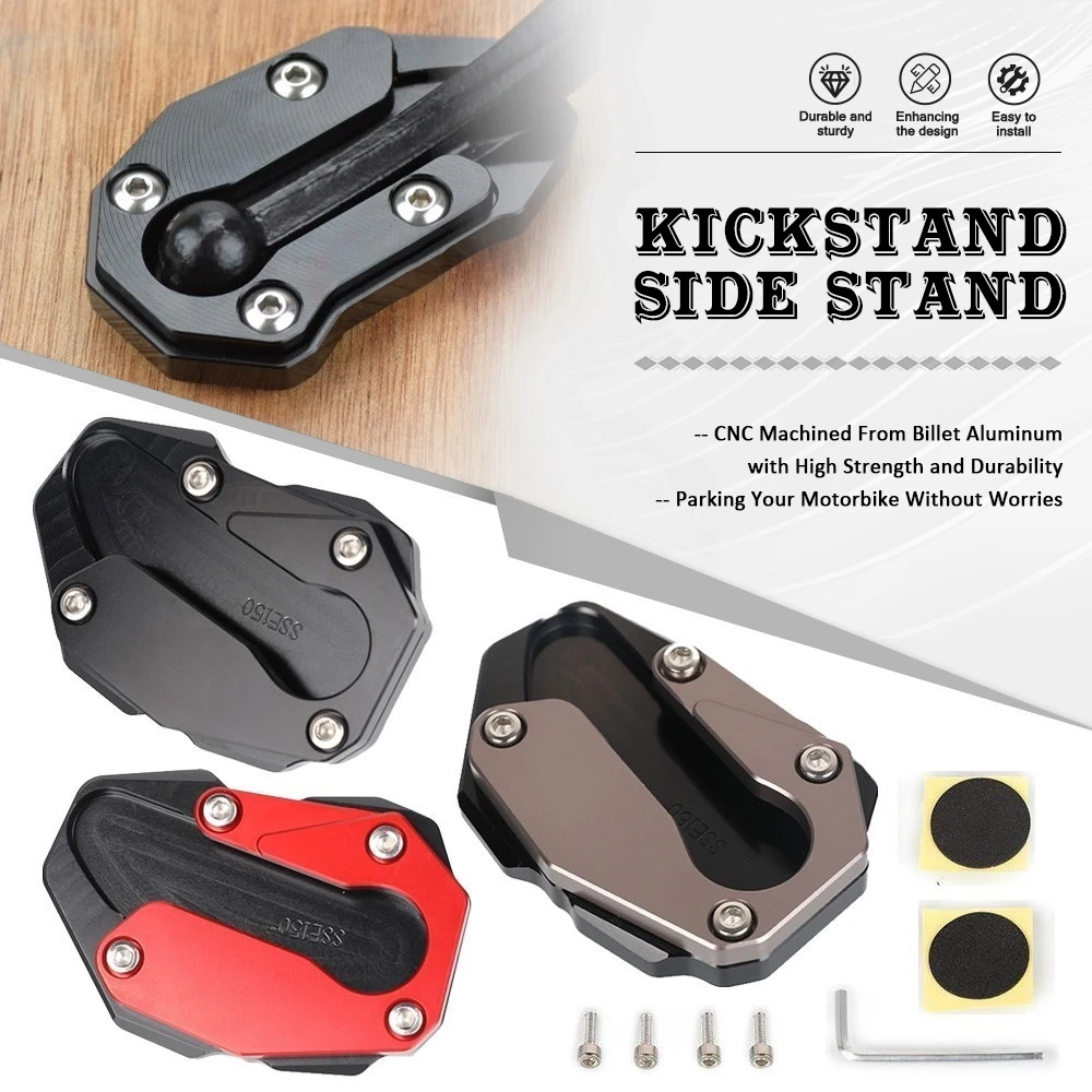 

Motorcycle Kickstand Extender Foot Side Extension Support Plate Enlarged Base FOR BENDA BD300 BD500 BOX400 BOX 400 BD 500 300