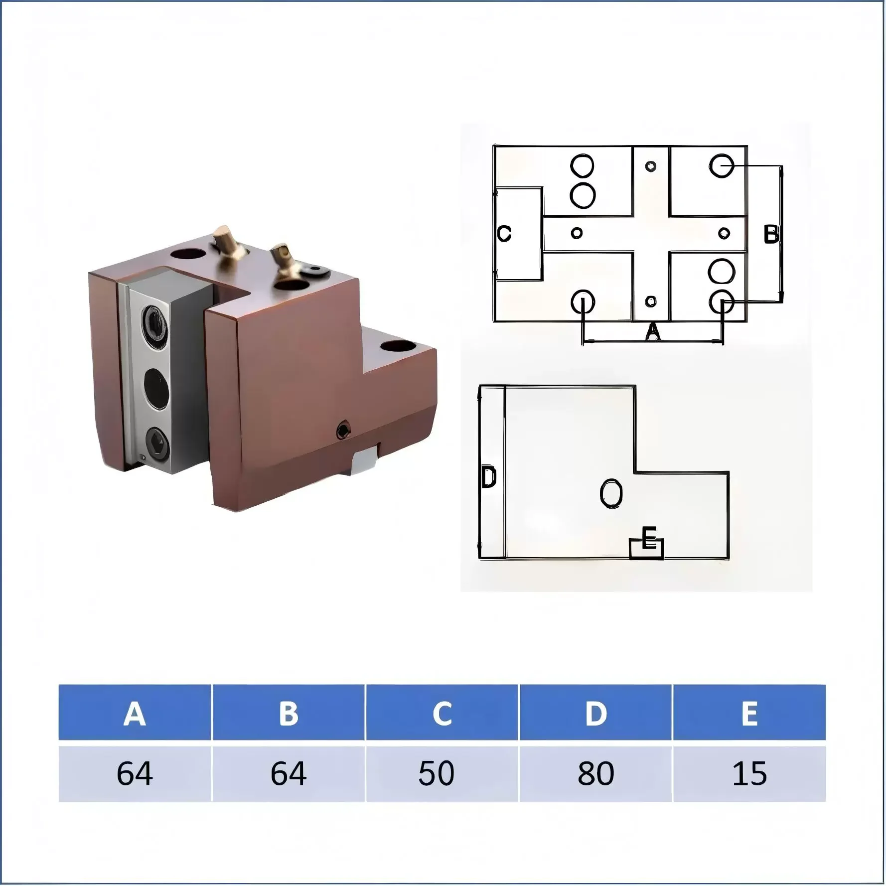 BMT40/45/55/65 Fixed Lathe Tool Holder, CNC Turret Power Head for Outer Diameter Boring End Face Machining