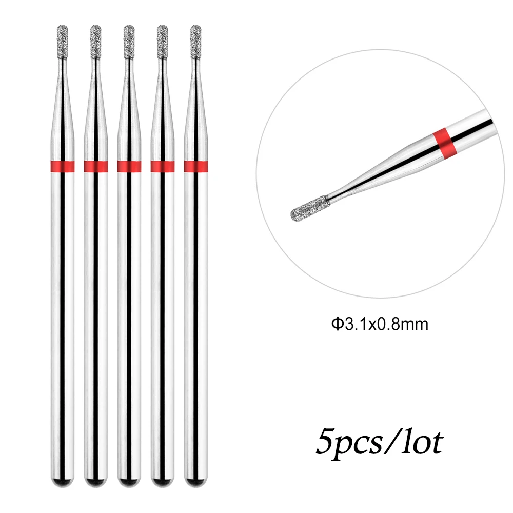 5 teile/los Bohrer Bits für Nägel Diamant Köpfe zu Nägel Fräser für Maniküre Häutchen Nagel Cutter Tipps Zubehör Werkzeuge – Detail 4