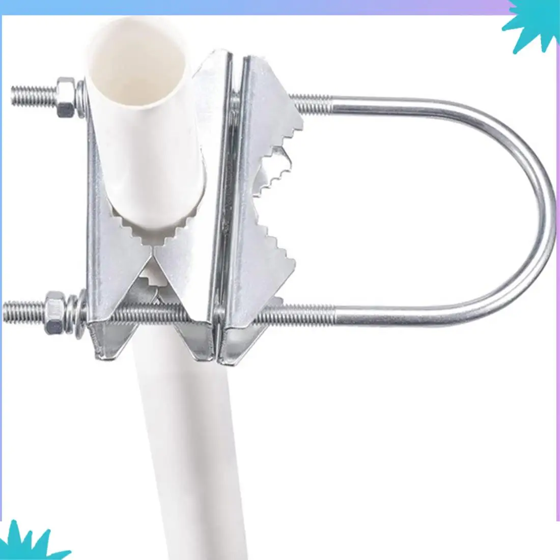 

ABZW Double Antenna Mast Clamp V-Jaw Bracket U Bolts Pipe Mounting Hardware 3 Sets For Yagi Wifi Antenna, TV Antenna, CB Ham