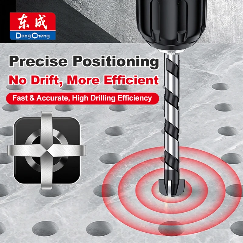 Ceramic Drill Bit Tungsten Carbide Cross Tip 4 Flute Tile Drill Bit 1/4 Hex Shank Dry Drilling for Porcelain 3 4 5 6 8 10 12mm