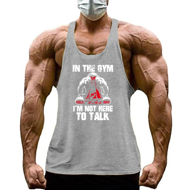 Men Cotton Bodybuilding Sleeveless Shirt Gym Warriors Y Back Stringer Tank Top Fitness Vest Muscle Singlets Workout Clothing
