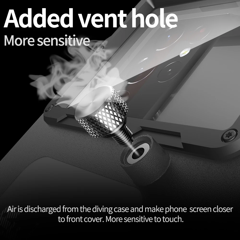 Shellbox Neu Verbesserte Mehrfarbige IP68-Standard 15M/50ft Tauch-/Schwimm-Fotografie Professionelle Wasserdichte Handyhülle – Detail 5