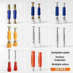 20pc Three In One Screw Furniture Connector Cabinet Desk Link Fixer Fasteners Hardware Furniture Screws Home 40mm connecting rod