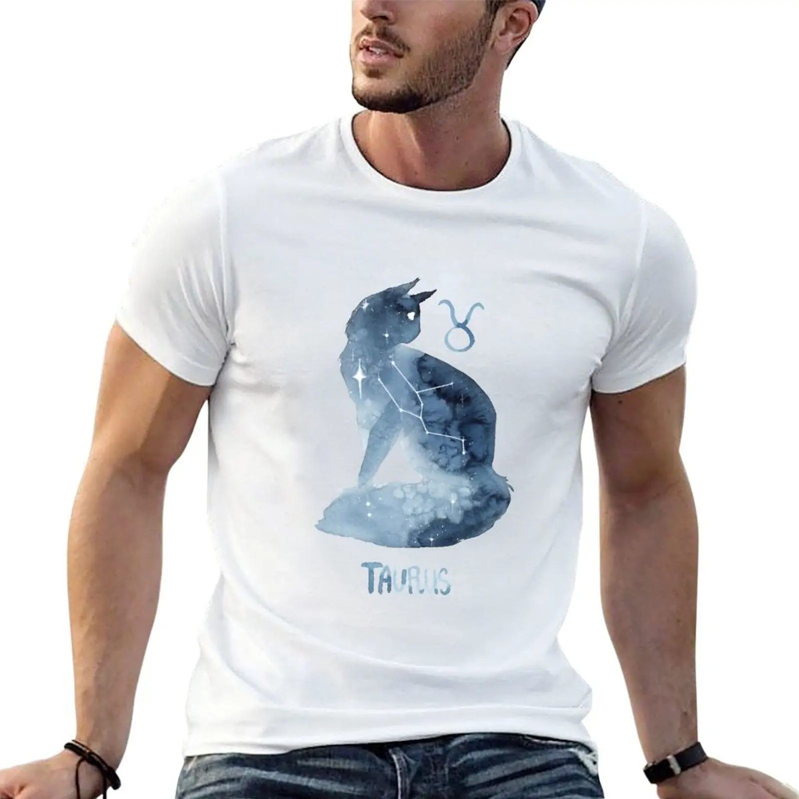 

Zodiac Cat - Taurus T-Shirt t shirts designer black cotton t-shirt plain for man package T-Shirt