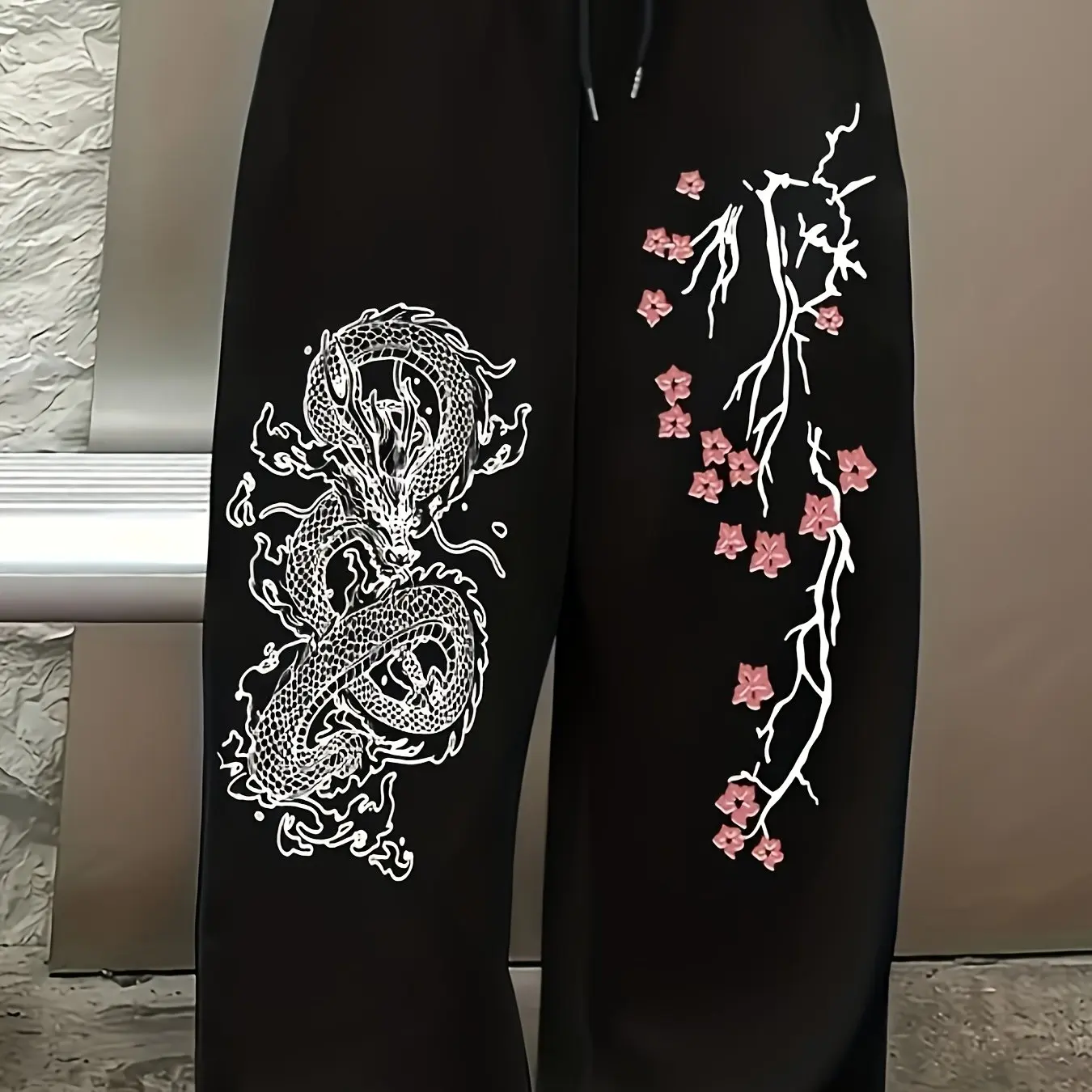 

New Longteng Printed Fashionable Street Style Casual Sports Gothic Y2K Men's and Women's Summer Breathable Quick Drying Pants