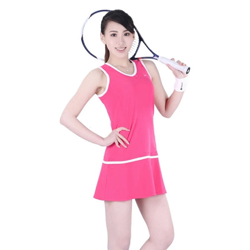 

Fonoun Tennis Dresses with Inner Shorts Quick Dry Breathable Cool Hygroscopic Sweat Releasing FN2024