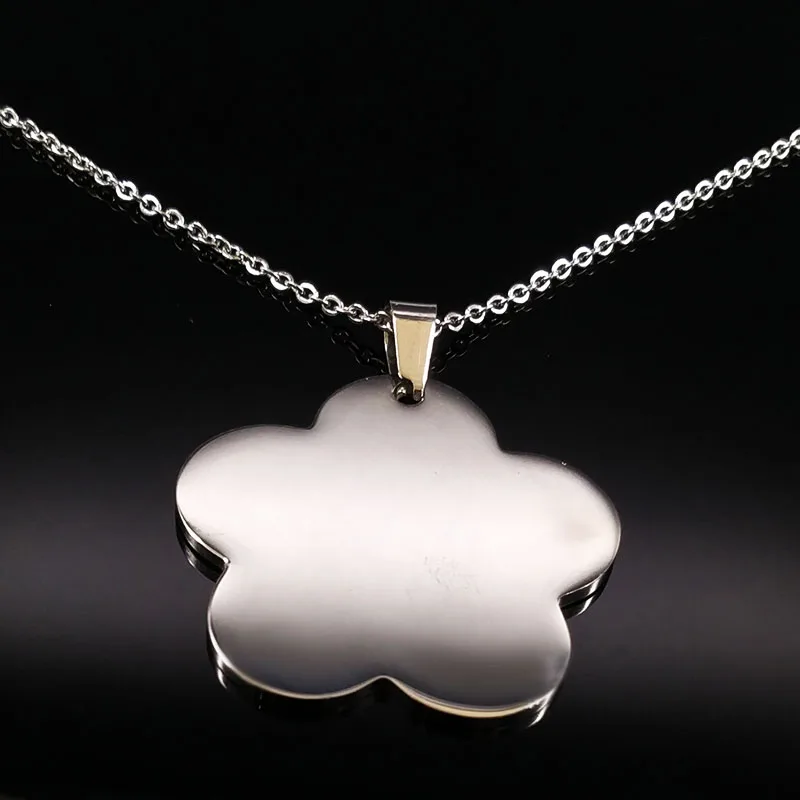 Mama Stainless Steel Chains Necklace for Women Black Enamel Statement Necklace Jewelry dia de la madre Mother\'s Day Gift N719S01