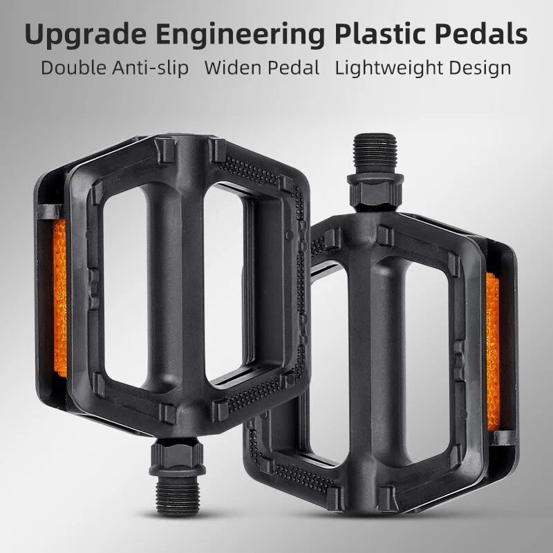 WEST BIKING Pedali per bici MTB ultraleggeri Pedali piatti da ciclismo con piattaforma leggera per accessori per bici da strada BMX