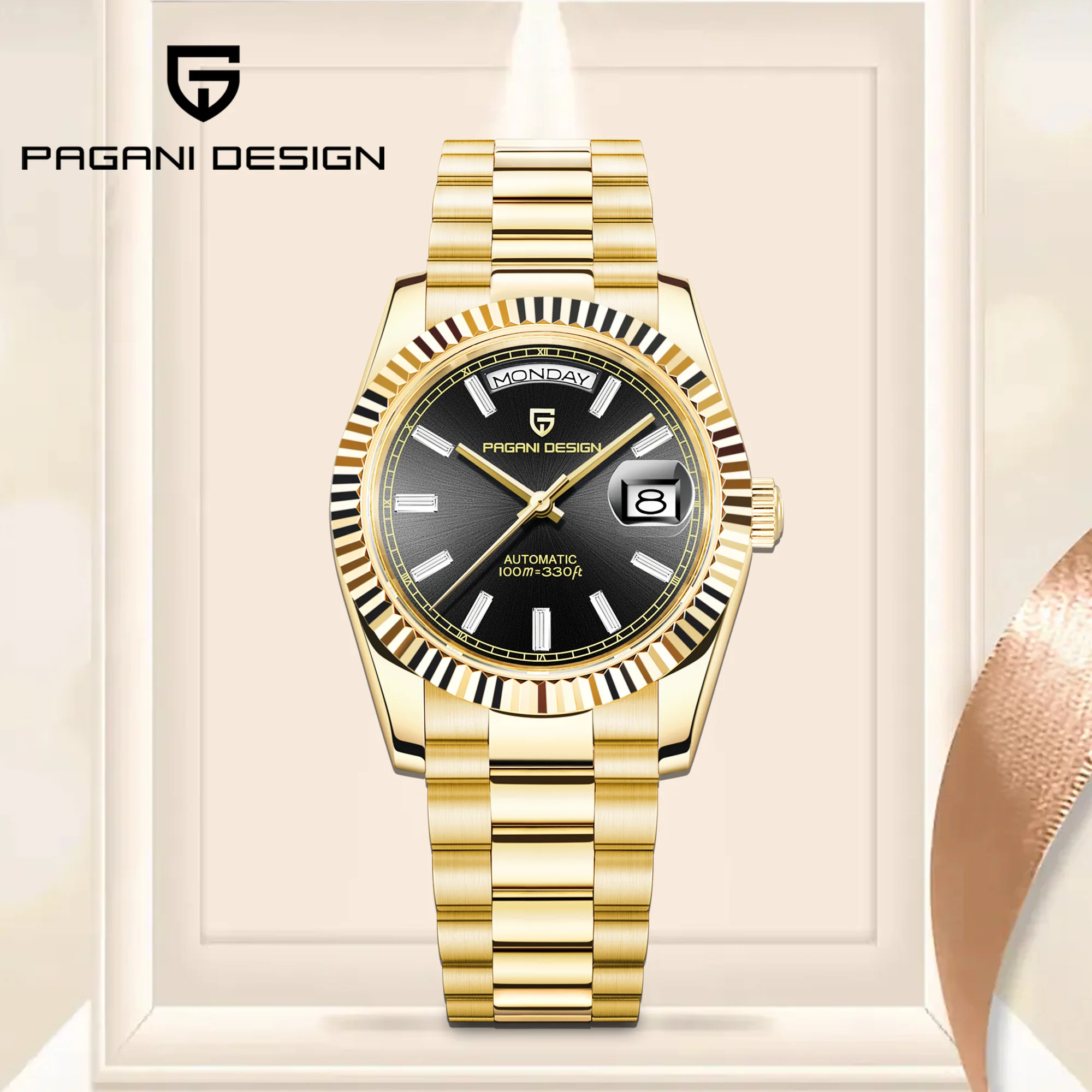 

2025 New PAGANI DESIGN Men's Mechanical Watches Week Display Luxury Automatic Watch For Man Complete Calendar AR Sapphire Mirror