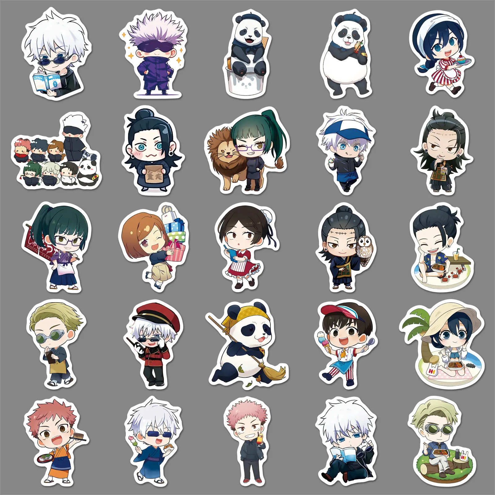 

50PCS Q version Jujutsu Kaisen Japanese anime Characters DIY Decorative Laptop Suitcase Water Cup Waterproof Stickers Kids Toy