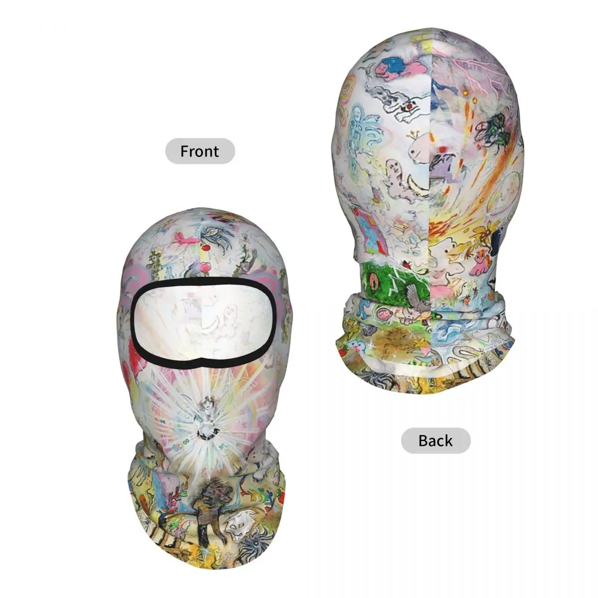 Drain Gang Bladee 333 Album Cov Breathable Thin Balaclava Full Face Mask Sun Protection Neck Gaiter For Motorcycle Cycling